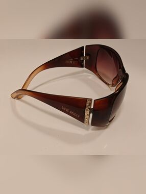 Steve Madden Brown Tortoiseshell Sunglasses with Rhinestone Temples